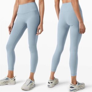 Lululemon Wunder Train Leggings 25” Chambray Blue Size 6